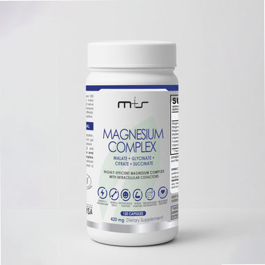 MPluss Magnesium Complex bottle β Advanced multi-form magnesium supplement for daily wellness.