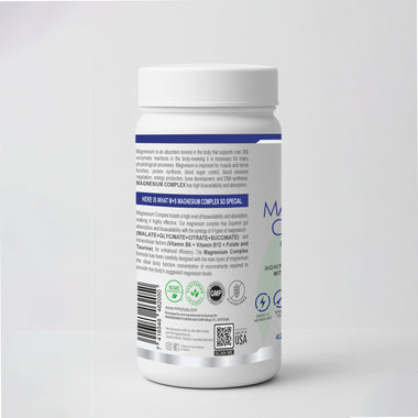 MPluss Magnesium Complex supplement facts label β nutrition information.