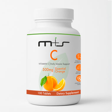 MPluss Vitamin C 500mg supplement bottle β immune support tablets