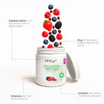 MPluss Collagen Peptides with berries – hydrolyzed collagen supplement for beauty and joints.